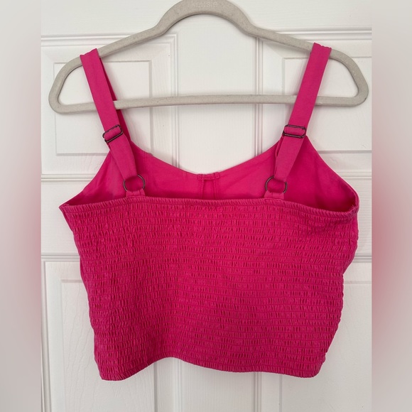 The Drop Women's Carmine Rose Wide Strap Knit Corset Top - Picture 5 of 6